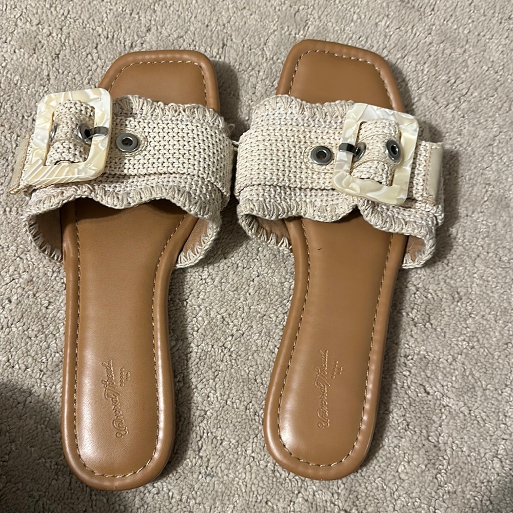 Woven slides worn once!